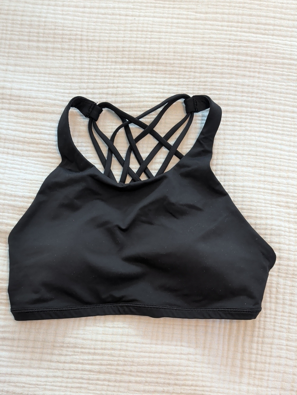 lululemon athletica Free To Be Wild High Neck Black Crisscross Bra